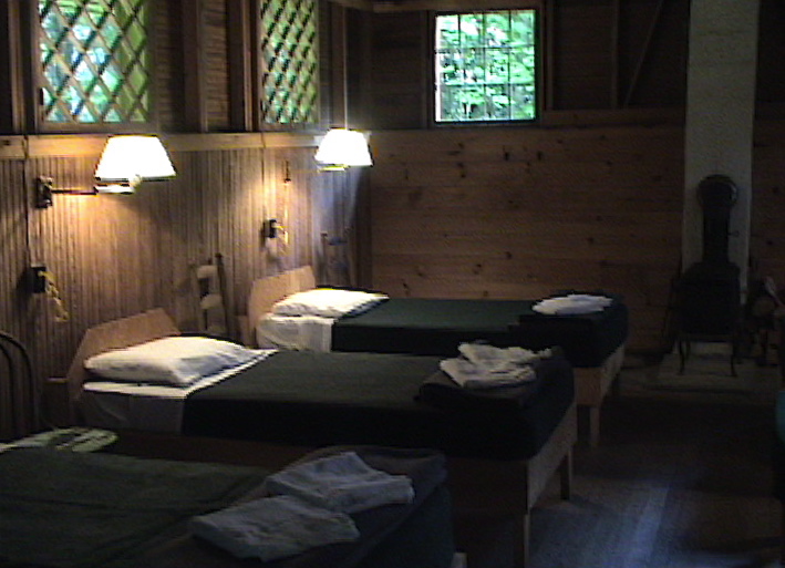 Beds in the bunkroom